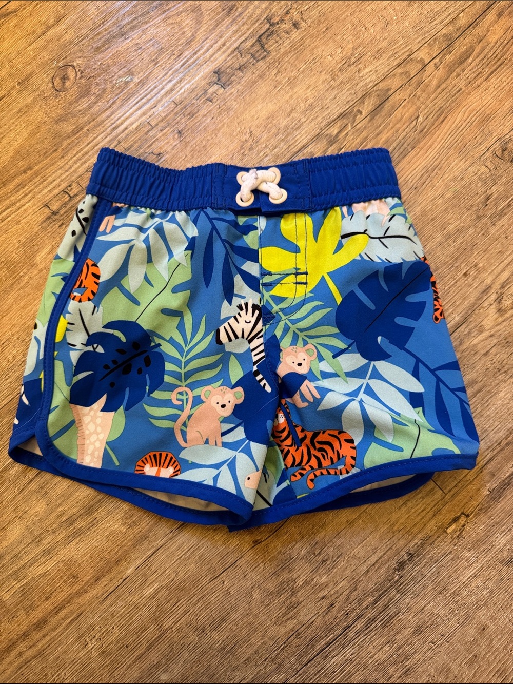 wonder nation Blue Tropical Jungle Swim Trunks